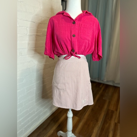 Liz Claiborne Dresses & Skirts - 90s Seersucker Liz Tennis Athletic Tennis Skirt with Embroidered Tennis Rackets